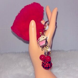 Heart, Cupcake & Cherries Keychain/Handbag Charm Handcrafted by @windswepttrace